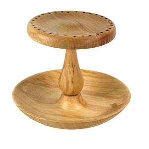 Handcrafted solid wood cake stand for <b>resin</b> <b>epoxy</b> mold party event with premium natural finish and durable base - Product Image 2