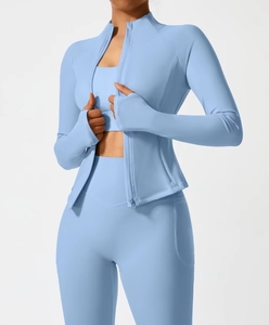 Conjunto Deportivo para Mujer, Chaqueta de Manga Larga, Leggings de Cintura Alta, Camiseta sin Mangas, para Correr, Fitness, Yoga - Product Image 6