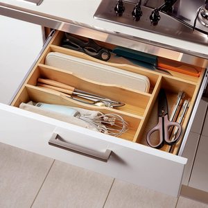 Organisateur de tiroir à couverts en bois de hêtre de qualité supérieure - Product Image 3