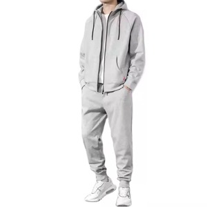 Ensemble de jogging décontracté pour homme de qualité supérieure, respirant, en polyester/coton, taille élastique, longueur complète, léger, pour adulte - Product Image 3
