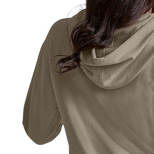 Haut court vêtements pour femmes respirant grande taille nouveau Style coton haut court sweats à capuche pour femmes sweats course en plein air entraînement - Product Image 6