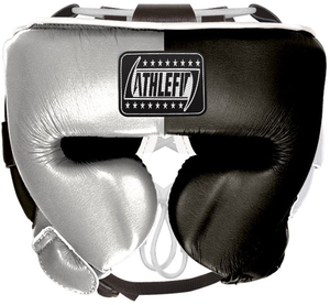 Casco de Kickboxing de cuero de cara completa con estampado personalizado de alta calidad con equipo de boxeo juvenil Chin Guard - Product Image 2