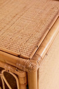 Handcrafted Bohemian Rattan Storage Cabinet Double Doors Rectangular <b>Shelves</b> Natural Woven Accent Furniture for Stylish Home - Product Image 5