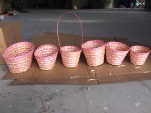High Quality 100% Handmade Easter <b>Basket</b> <b>with</b> <b>Handle</b> Natural Bamboo Multi-Purpose Storage <b>Basket</b> Handicraft From Vietnam - Product Image 6
