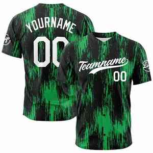 Camiseta de Béisbol Personalizada con Tu Logotipo, Nombre del Equipo, Número, Franjas Completas, Color Personalizado, Talla Grande, 100% Poliéster, ODM - Product Image 4