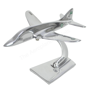 Modelo de Avión BAE Hawk en Níquel Pulido con Base, Decoración para Mesa de Salón, Artesanía - Product Image 2