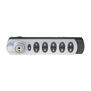 Serrure à combinaison électronique Euro-Locks Eclipse pour armoires, argent, droite - Product Image 1