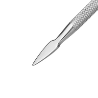 Pousse-cuticules professionnel finition miroir double extrémité en acier inoxydable allemand pour pédicure et élimination des callosités