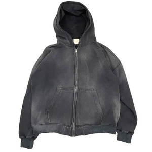 Sudadera con Capucha de Último Diseño Hecha en Pakistán a Bajo Precio, Servicio OEM, Sudadera con Capucha Lisa con Cierre y Manga Larga para Gimnasio y Entrenamiento, Lavado Ácido - Product Image 3