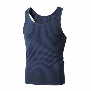 Débardeur pour hommes de haute qualité 100% coton et polyester respirant tricoté vêtements de sport vente supérieure - Product Image 1