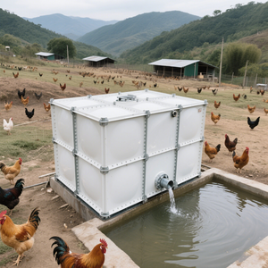 Agriculture 50m3 GRP FRP Réservoir de stockage d'eau 220v Tension Prix moins cher - Product Image 2