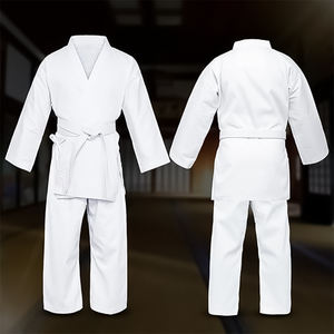 Traje de karate de ajuste personalizado con tela elástica transpirable Uniforme de karate de rendimiento ligero con cinturón de costura reforzado - Product Image 2