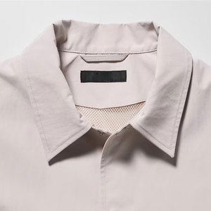 Chaqueta cortavientos de invierno de alta calidad con logotipo personalizado para hombre, abrigo informal de punto impermeable con botones, opción de talla grande, colores sólidos - Product Image 2