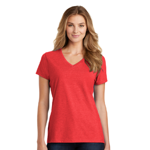 T-shirt col en v femme, de couleur unie, Design Unique, qualité supérieure, 100% coton biologique, prix raisonnable - Product Image 3