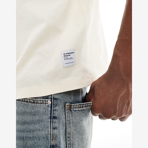 T-shirt décontracté surdimensionné pour hommes, coupe décontractée, t-shirts à imprimé graphique avec appliques personnalisables avec col 0 pour hommes, OEM/ODM, Bangladesh en vrac - Product Image 2