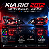 Ensemble de phares LED pour KIA RIO 2012, installation facile, phares avant, commande par application, amélioration des phares de voiture, accessoires de phares