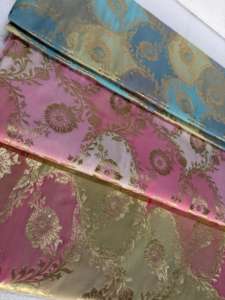 Tissu en polyester brocart ethnique anti-boulochage, jacquard de luxe tissé damassé pour vêtements, ameublement et décoration, personnalisable, vente en gros pour filles - Product Image 2