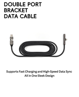 Kabel Pengisi Daya 2-in-1 Dual-Port dengan Pengisian Cepat & Sinkronisasi Data Hadiah Perusahaan Set Hadiah untuk Pria Regalo Corporativo