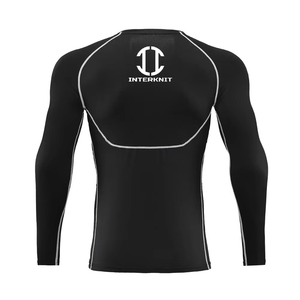 Vente en gros de rashguard respirant à manches longues en spandex/polyester imprimé par transfert thermique de haute qualité pour adultes unisexes 220g - Product Image 2