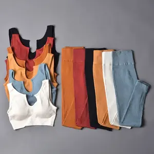 Logo Service respirant grande taille vêtements de sport de fitness pour femmes ensemble de yoga de gymnastique sexy - Product Image 5