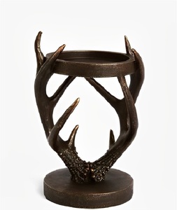 Elegant Gold Flower & Birds <b>Taper</b> <b>Candle</b> <b>Holder</b> Home Decor for Christmas Holidays - Product Image 1