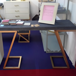 Muebles de estilo moderno de lujo Rectángulo Faux Shagreen Escritorio/Tocador Consola Mesa para sala de estar Hotel Hall de Vietnam - Product Image 2