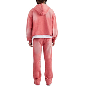 2026 Hoodie Manufacturer Customizable High Quality Custom <b>Embroidery</b> Logo Hoodie 420gsm Hoodie Acid Wash Men Tracksuit - Product Image 2
