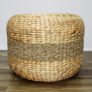 Taburete Otomano Artesanal Ecológico Artex Dong Thap, Hecho a Mano con Jacinto de Agua, Mimbre y Ratán Natural para el Hogar - Product Image 2