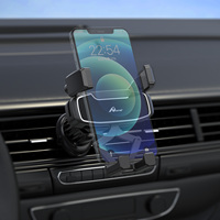 DIGITALOME SP-222 Support de téléphone portable universel pour grille d'aération de voiture, en plastique, stable et flexible, compatible avec d'autres marques, noir