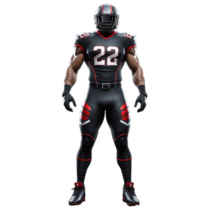 Camiseta de fútbol americano personalizable con mangas cortas transpirables, uniforme sublimado con nombre de equipo personalizado, opciones de talla grande - Product Image 1