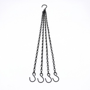 Iron Heavy Duty 58.5cm Flower Pot <strong>Basket</strong> Replacement <strong>Chain</strong> 4 Point Garden Plant Hanger <strong>Hanging</strong> <strong>Basket</strong> <strong>Chain</strong> - Product Image 2