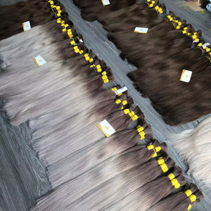 Meilleur prix pas cher 100g couleur naturelle droite dentelle avant Style vietnamien vierge extensions de cheveux humains vente bébé en vrac brut - Product Image 1