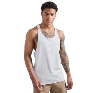 Design Your Own Men's Gym Vest Tank Top High Quality Lightweight Stretchable 160 GSM Polyester/Cotton High Street Style - Product Image 2