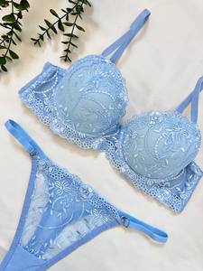 Conjunto de Ropa Interior Femenina al por Mayor Hecho en Turquía, Colección de Sujetador y Braguita de Encaje Personalizable opt171 - Product Image 4