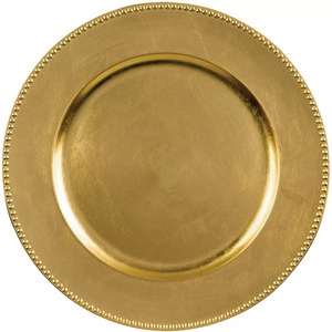 Cuivre plaqué martelé bordure métal rond chargeur assiette vaisselle plats et assiettes pour événement mariage fête décor - Product Image 5