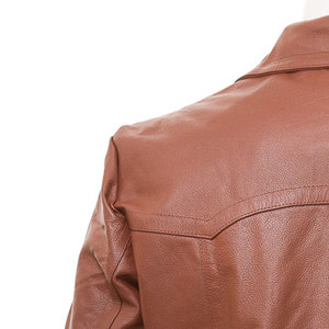 Veste en cuir véritable de style High Street pour hommes, tissu imperméable et respirant avec fermeture éclair, couleurs personnalisées-Soldes de saison d'hiver - Product Image 4