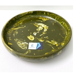 Assiettes de fruits à salade en résine décorative écologique de haute qualité faites à la main Texture de marbre classique motif solide pour la maison hôtel - Product Image 4