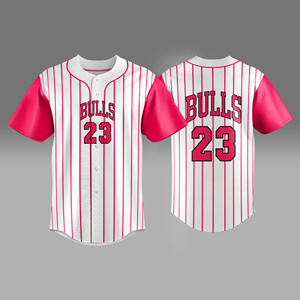 Vêtements de sport de baseball confortables conçus sur mesure, maillot de baseball sérigraphié à motifs rayés pour adultes - Product Image 6