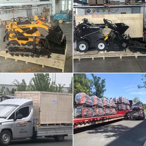 DPS-T750 شحن مجاني، جرافة انزلاقية صغيرة قوية تعمل بالديزل مع آلة تقطيع الغابات وآلة إزالة الثلوج، جرافة انزلاقية للركوب مع شهادة CE - Product Image 6