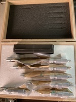 Ensemble de micromètres métriques Mitutoyo de qualité supérieure pour mesures extérieures et intérieures, plage 0-150, 0-300, 150-300, boîte en bois OMST, fabriqué au Japon