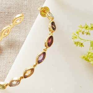 Precio increíble, pendientes de aro de Plata de Ley 925 hechos a mano a la moda, piedras preciosas granate profundo para regalo de fiesta de boda, ¡excelente calidad! - Product Image 4