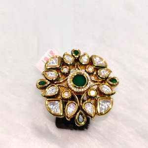 Indian Exporter Elegant Kundan <b>Ring</b> for Women Handcrafted Jewellery for Weddings and Gifting Available at Good Price from India - Product Image 1