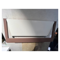 Cordivari Fenêtre Radiateur Mural Cadre en Acier Blanc Mat avec Porte-Serviettes Bordeaux Mat et Ouverture Centrale pour Serviettes