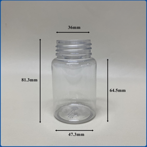 Botella de PET para Pastillas de 500 ml-24 mm-40 g, Botellas para Medicamentos con Impresión Personalizada, Certificación ISO 9001, Grado de Laboratorio, Fabricación en Vietnam - Product Image 2