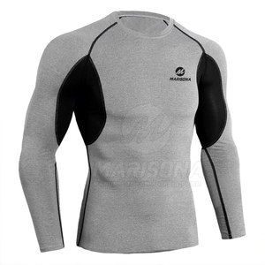เสื้อคอมเพรสชั่นแขนยาวสีพื้นสำหรับผู้ชาย พร้อมโลโก้สั่งทำพิเศษ ระบายอากาศได้ดีและแห้งเร็ว - Product Image 6
