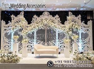 การตกแต่งเวทีงานแต่งงานแบบเปิดธีมช้างพระราชตกแต่งเวทีงานแต่งงานแบบดั้งเดิมของตกแต่งเวทีงานแต่งงานธีมอินเดียใต้ - Product Image 4