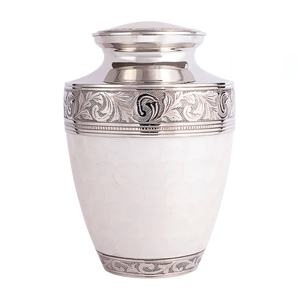 Premium Handmade Metal Cross Design Cremation <b>Urn</b> White Color <b>Large</b> 220 lbs Adult Funeral Memorial <b>Urn</b> - Product Image 5
