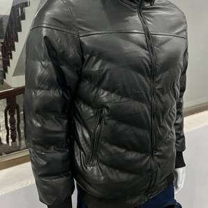 Chaqueta acolchada negra de doble cara hecha a medida 100% calidad superior servicio OEM al por mayor chaqueta acolchada con logotipo personalizado - Product Image 2