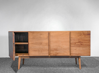 Aparador de Madera de Teca Sólida, Mueble de Almacenamiento para Restaurante, Hotel, Villa, Resort, Cafetería, Mobiliario Comercial para Hostelería, Venta al Por Mayor