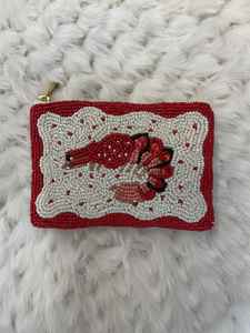 Elegant Embroidered Coin Holder Purse Beaded Embroidered Seed Bead Customized Hand Pouch by - Product Image 5